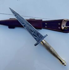 UBR CUSTOM HANDMADE DAMASCUS STEEL FAIRBAIRN SYKES COMMANDO DAGGER KNIFE  picture