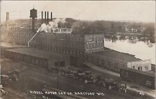 Kissel Motor Car Company Old Cars Railroad Hartford Wisconsin 1918 RPPC Postcard picture