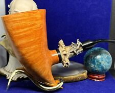 •NEW• Unsmoked HUGE Pickaxe MAGNUM Superior Cross-Grain Briar Pipe Manelli,Italy picture