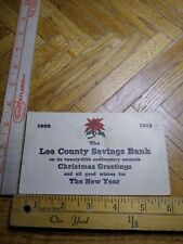 Postcard - The Lee County Savings Bank - Christmas Greetings - New Year picture
