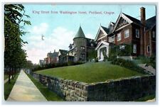1913 King Street From Washington Street Residence Portland Oregon OR Postcard picture