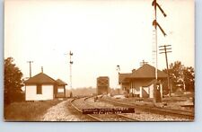 RPPC Real Photo Postcard Illinois Thebes StL IM &S StL SW Railroad Depot Bridge picture