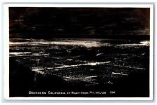 c1920's View Of Southern California At Night From Mt. Wilson RPPC Photo Postcard picture