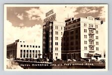 Reno NV-Nevada RPPC, Riverside Hotel & Post Office, Real Photo c1930 Postcard picture
