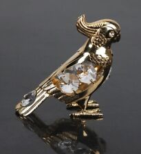 Swarovski 24k Gold Plated Crystal parrot Ornament By Crystal Temptations picture