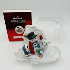 Hallmark Keepsake Ornament Club 2018 Let's Build A Snowman Member Ornament Boxed picture