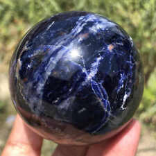 370g Natural Sodalite Ball Quartz Crystal Sphere Reiki Crystal Decor Gift picture