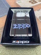 Zippo 49417 Logo 3D Look Black Ice NEW in box Windproof Lighter picture
