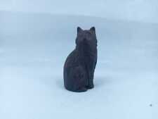 Vintage Kingmaker Cat Figurine Hand Made With Real Coal picture