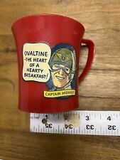 Vintage Ovaltine The Heart Of A Hearty Breakfast Captain Midnight Red ChildsCup. picture