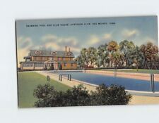 Postcard Swimming Pool and Club House Hyperion Club Des Moines Iowa USA picture