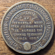 1915 San Francisco, California Panama Pacific Int'l Expo Cocoabola Wood Token picture