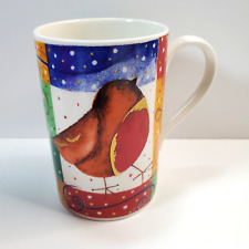 Vintage Dunoon Jolly Christmas Bird Mug Design by Jane Heyes Made in Scotland picture