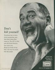 1963 Dial Soap AT-7 Skin Bacteria Odor Happy Man in Shower Vintage Print Ad LO5 picture