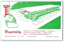 c1960s Bird's Eye View Of Avalon Motel Lexington Kentucky KY Green Tint Postcard picture