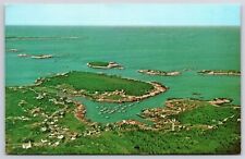 1971 Corea Maine ME Landlocked Harbor Shelter For Lobster Fleet Posted Postcard picture