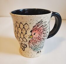 A Chicken Lady Coffee/Tea Mug Artisan Piece Contemporary Folk Art Ceramic Gift picture