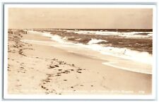 c1940's The Surf Rolling Warm Sunny Beaches Miami Beach FL RPPC Photo Postcard picture