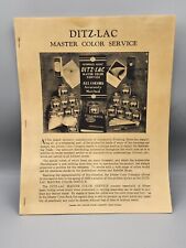 VTG. DITZLER COLOR CO DITZ-LAC MASTER COLOR SERVICE BOOK 1930s/1950s RARE picture