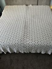 Crochet Thick Bedspread 78”x 94” Off White Beautiful No Flaws No Stains Preowned picture