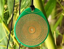 OM Cymatic 528Hz Green, Sacred Frequencies Pendant picture