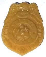 Vintage Toy Special Police Badge Pin Mini Hong Kong Mustard Clip NOS picture