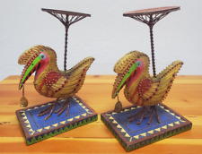 Set of Amazonia Candle Holders By Marsha McCarthy Beaded Toucan Bird Silvestri picture