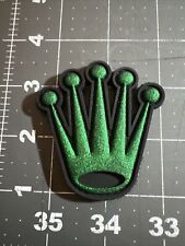 New AUTHENTIC FEAR TOMORROW GREEN SPARKLE  CROWN PVC PATCH picture