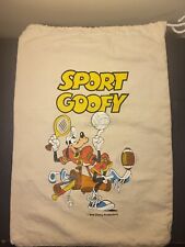 Vintage Walt Disney Sport Goofy Eveready Drawstring Bag/Tote 90s Promo Made InUS picture