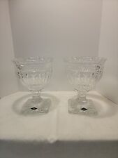 Vintage Pair Godinger Shannon Collection Crystal Pedestal Bowls 9.5