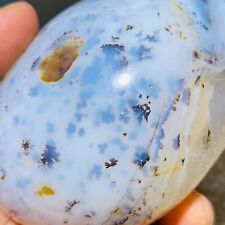 450g Large Dendritic Agate Crystal Palm Stone Natural Landscape Banded Agate picture
