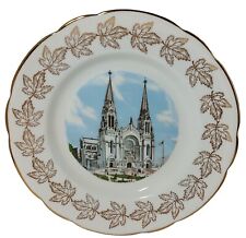 Royal Darwood St Anne Cathedral Quebec Plate Gold Leaf Trim Scalloped Edge 8 in  picture