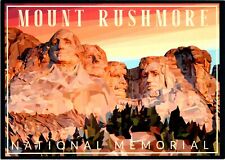 Mount Rushmore National Memorial Geometric postcard picture
