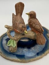 Vintage Japan Maruho Bisque Bird Figurines (without Stone Pallet) picture
