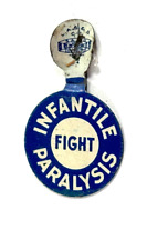 Antique Fight Infantile Paralysis polio pin tag march of dimes picture