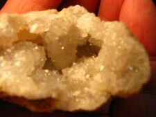 178g OF WHITE QUARTZ GEODES 1 OPENED AND 1 UNBROKEN AGATE GEODE VERY NICE picture