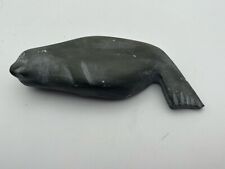 Vintage Hand Carved Inuit Canada Soapstone Seal picture