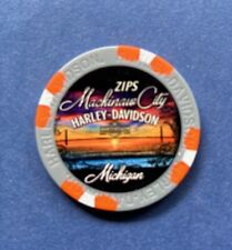 Harley Davidson Wide Print Poker Chip from Zip's HD in Mackinaw City, Michigan picture