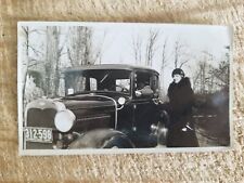 LADY AND HER SON IN CAR.IDENTIFIED.VTG 1930 5.5