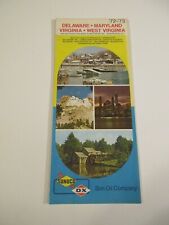 1972-1973 Sunoco Delaware Maryland Virginia West Virginia Travel Road Map~Box E6 picture