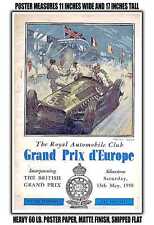 11x17 POSTER - 1950 Royal Automobile Club Grand Prix Europe: Silverstone. picture