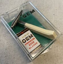 Vintage Gem Ivory Bakelite Razor with Original Box and Blade Box with 1 Blade picture