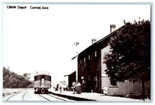 c1960's C&NW Depot Conrad Iowa Railroad Train Depot Station RPPC Photo Postcard picture
