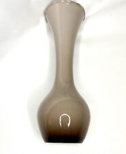 Vintage Mid Century Taupe Brown Cased Empoli 8” Italian Murano Glass Bud Vase picture