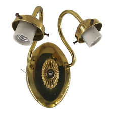 Vintage Double Arm Brass Wall Sconce Light Fixture Lamp Gooseneck picture