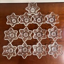 Lot of 12 Clear Glass Star Shaped Tapered Candle Holders 4.5