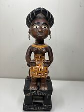 Hand crafted African Ashanti Queen on Ashanti stool 12