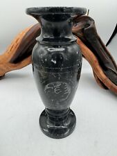 Asian Gray Marble Vase Desk Table Vintage 8” Tall No Flaws 3 lb Before packing picture