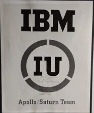NASA IBM APOLLO  SATURN V Team Logo 8x10 PHOTO Hand Signed Wally Schirra  picture