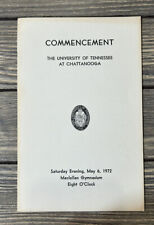 VTG May 6 1972 Commencement The University Of Tennessee At Chattanooga Program picture